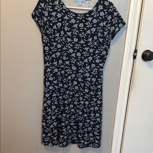 Floral Black and White Women's Dress